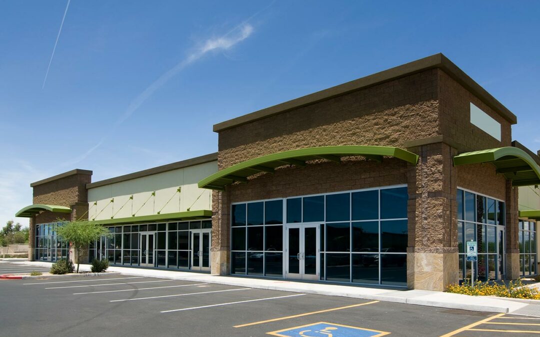 Store front glass windows